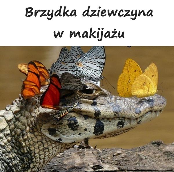 Brzydka dziewczyna w makijażu