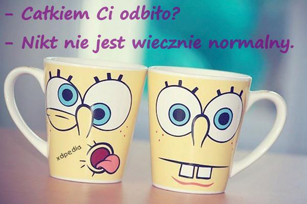 - Całkiem Ci odbiło? - Nikt nie jest wiecznie normalny