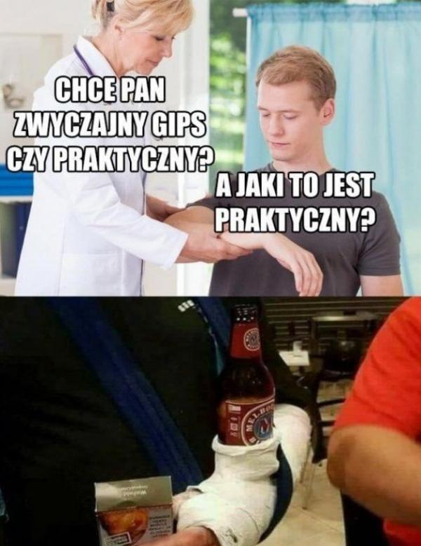 Chce pan zwyczajny gips czy praktyczny