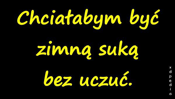 Chciałabym być zimną suką bez uczuć