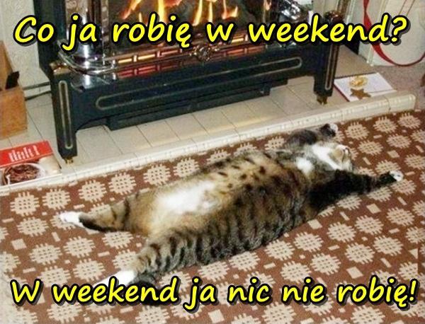 Co ja robię w weekend? W weekend ja nic nie robię