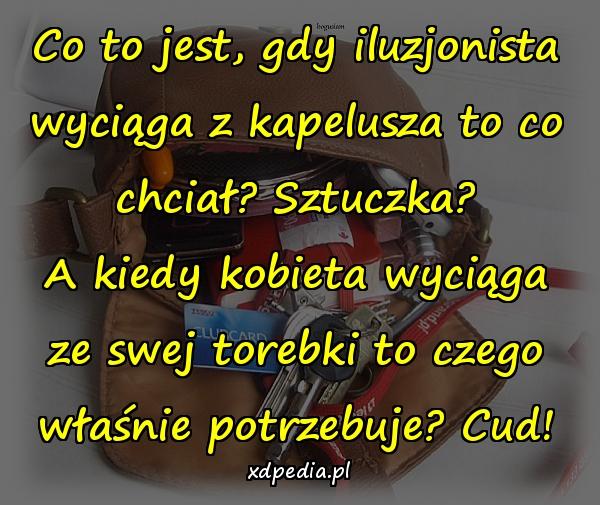 Co to jest, gdy iluzjonista wyciąga z kapelusza to co