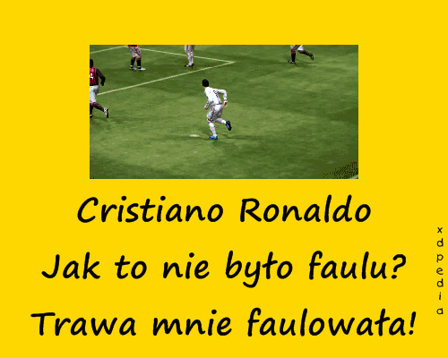 Cristiano Ronaldo Jak to nie było faulu? Trawa mnie
