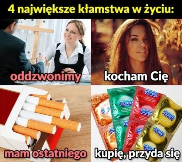 Cztery największe kłamstwa w życiu