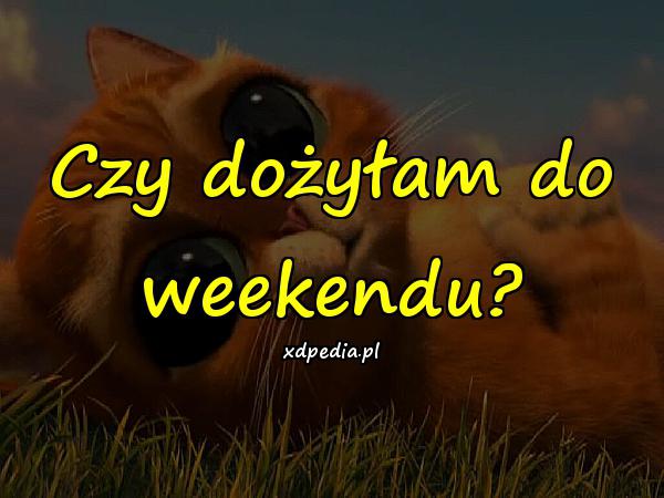 Czy dożyłam do weekendu