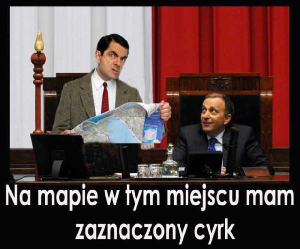 Czy sejm to jest czy cyrk? Na mapie w tym miejscu mam