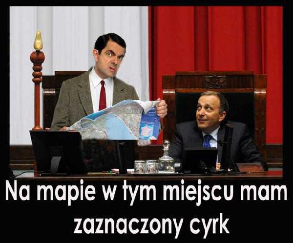 Czy sejm to jest czy cyrk? Na mapie w tym miejscu mam