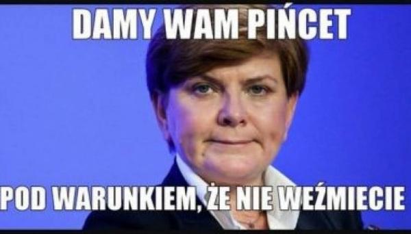 Damy wam pińcet \npod warunkiem że nie weźmiecie