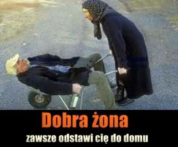 Dobra żona\nzawsze odstawi cię do domu