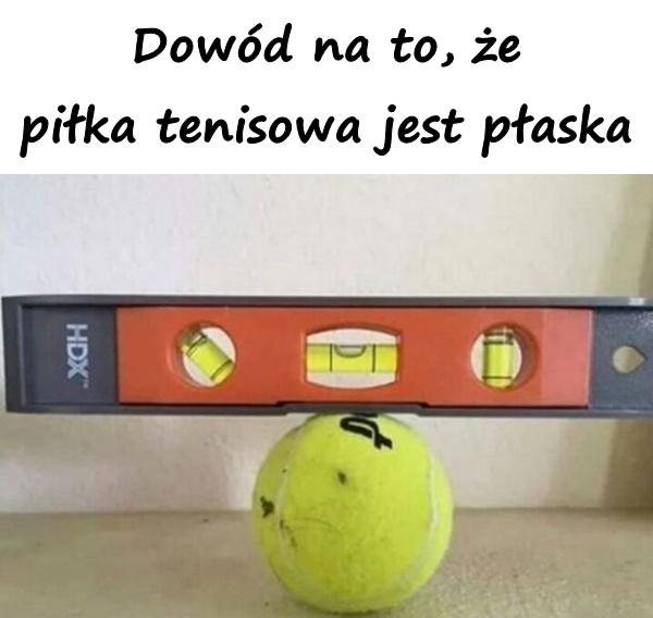 Dowód na to, że piłka tenisowa jest płaska