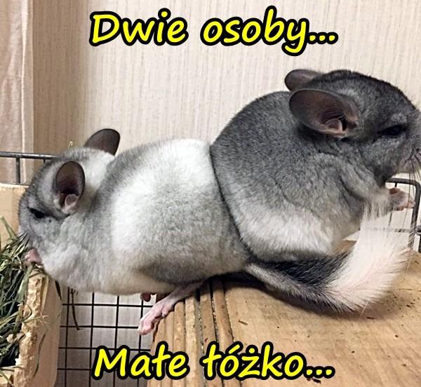 Dwie osoby. Małe łóżko