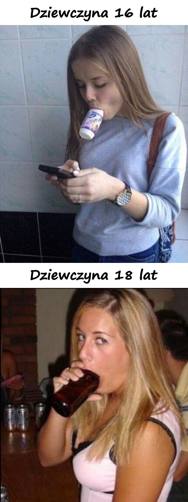 Dziewczyna 16 lat vs. dziewczyna 18 lat