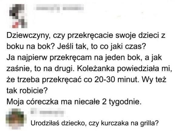 - Dziewczyny, czy przekręcacie swoje dzieci z boku na bok