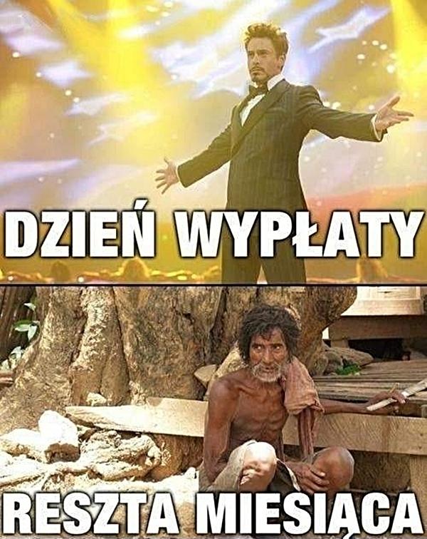 Dzień wypłaty i reszta miesiąca