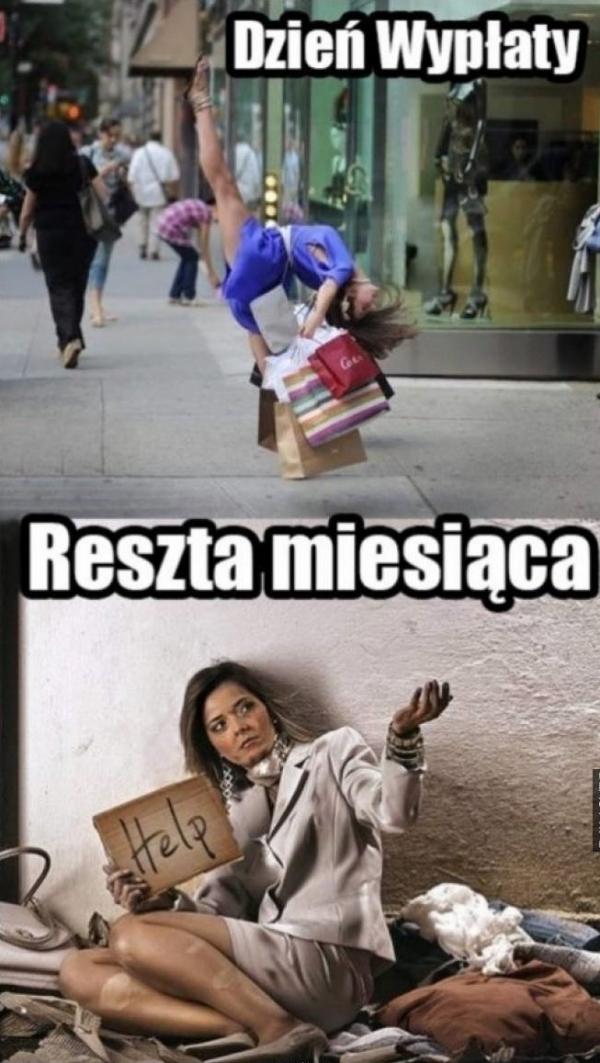 Dzień wypłaty i reszta miesiąca