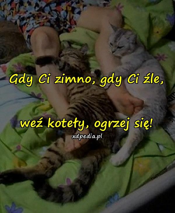 Gdy Ci zimno, gdy Ci źle, weź koteły, ogrzej się