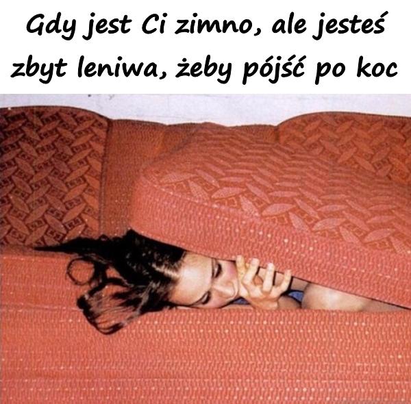 Gdy jest Ci zimno, ale jesteś zbyt leniwa, żeby pójść po koc