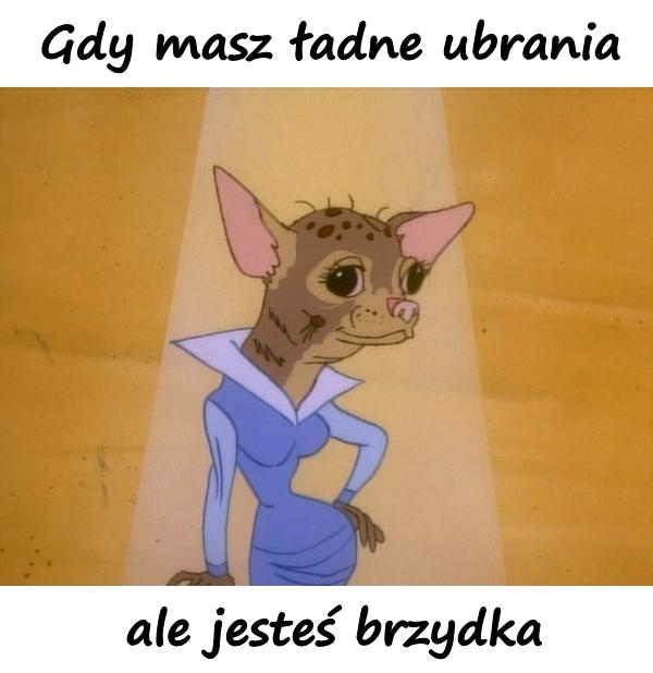 Gdy masz ładne ubrania, ale jesteś brzydka