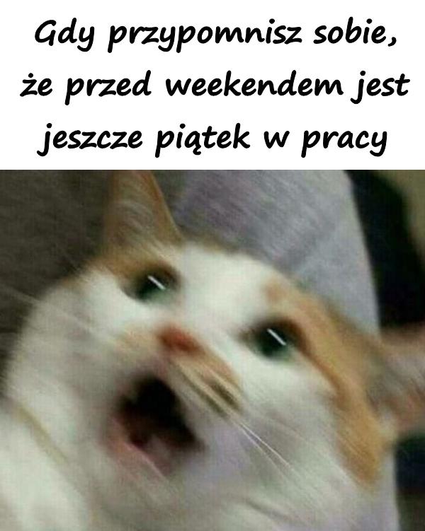 Gdy przypomnisz sobie, że przed weekendem jest jeszcze