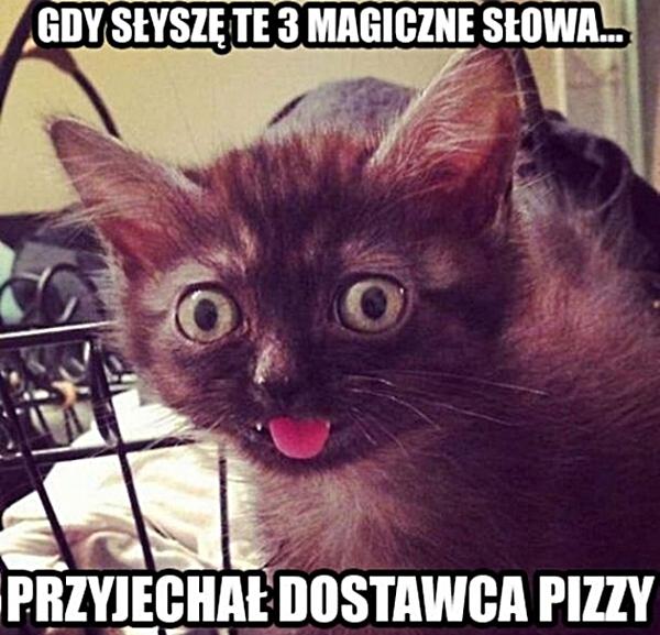 Gdy słyszę te 3 magiczne słowa. Przyjechał dostawca pizzy