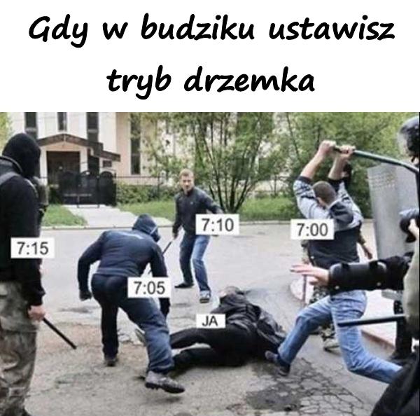 Gdy w budziku ustawisz tryb drzemka