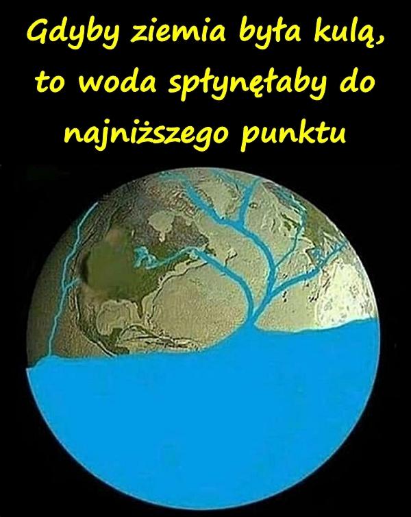 Gdyby Ziemia była kulą, to woda spłynęłaby do najniższego