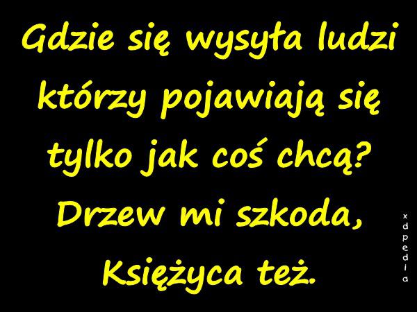 Gdzie się wysyła ludzi którzy pojawiają się tylko jak coś