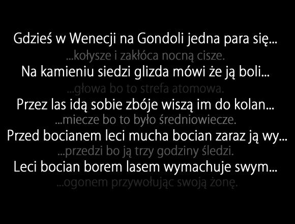 Gdzieś w Wenecji na Gondoli jedna para się... ...kołysze i