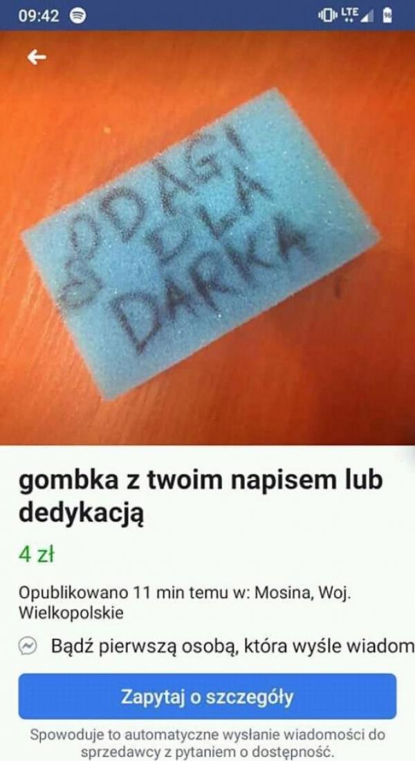 Gombka z twoim napisem lub dedykacją