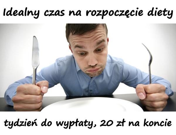 Idealny czas na rozpoczęcie diety, tydzień do wypłaty