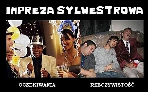 Impreza sylwestrowa - oczekiwania a rzeczywistość