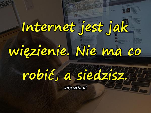 Internet jest jak więzienie. Nie ma co robić, a siedzisz