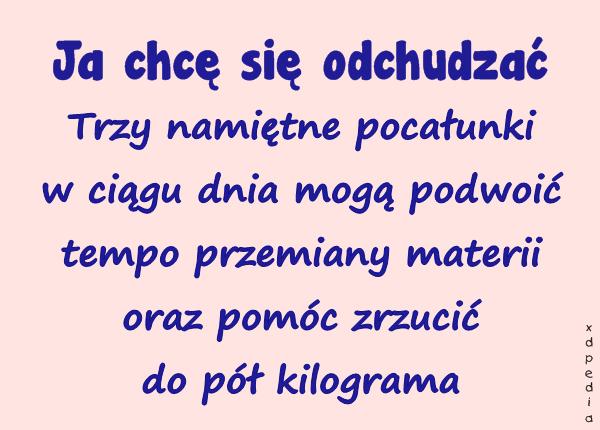 Ja chcę się odchudzać. Trzy namiętne pocałunki w ciągu dnia