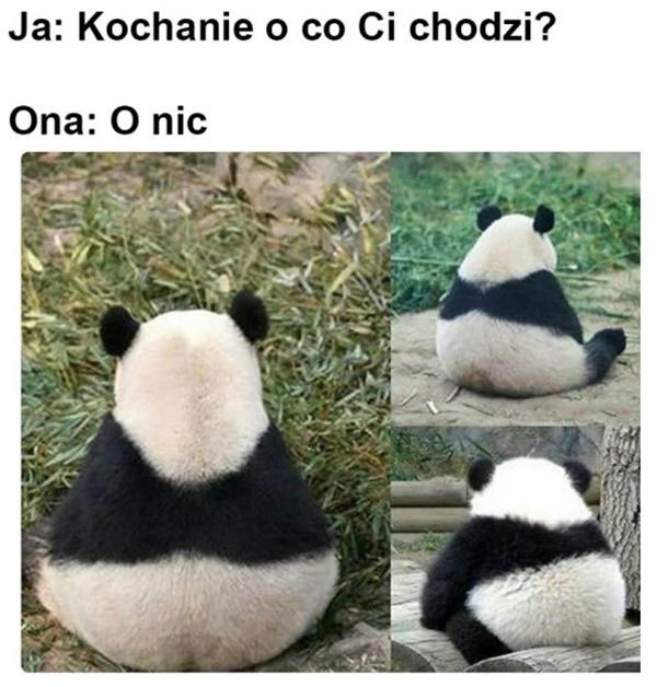 Ja: Kochanie o co Ci chodzi? Ona: O nic