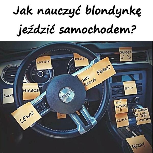 Jak nauczyć blondynkę jeździć samochodem