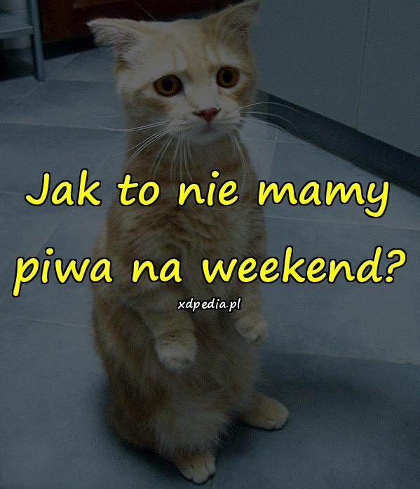 Jak to nie mamy piwa na weekend