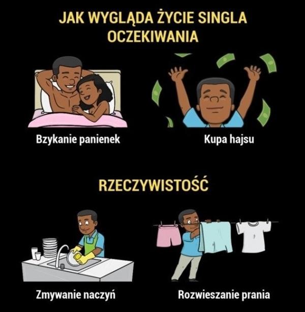 Jak wygląda życie singla. Bzykanie panienek. Kupa hajsu