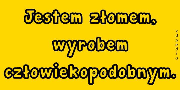 Jestem złomem, wyrobem człowiekopodobnym