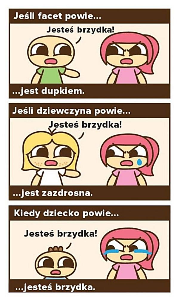 Jeśli facet powie: jesteś brzydka. Jest dupkiem. Jeśli