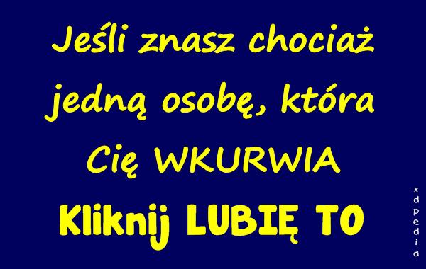 Jeśli znasz chociaż jedną osobę, która Cię WKURWIA, kliknij