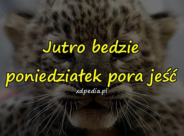 Jutro bedzie poniedziałek pora jeść