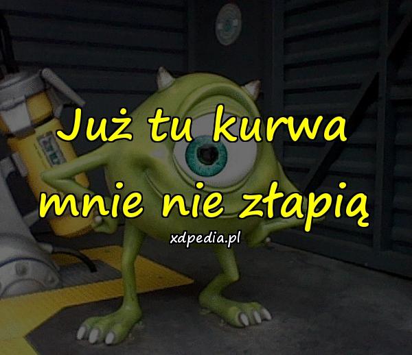 Już tu kurwa mnie nie złapią