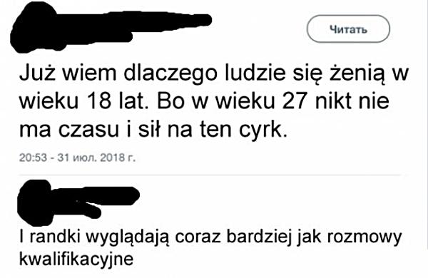 Już wiem dlaczego ludzie się żenią w wieku 18 lat. Bo w