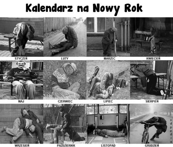 Kalendarz na Nowy Rok Styczeń, luty, marzec, kwiecień, maj