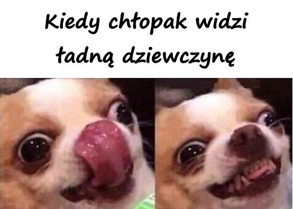 Kiedy chłopak widzi ładną dziewczynę