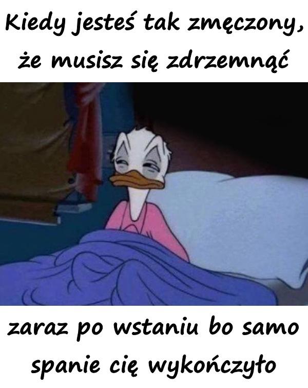 Kiedy jesteś tak zmęczony, że musisz się zdrzemnąć zaraz po