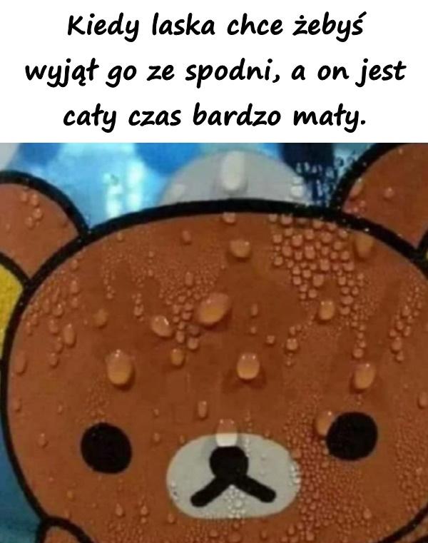 Kiedy laska chce żebyś wyjął go ze spodni, a on jest cały