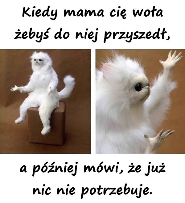 Kiedy mama cię woła żebyś do niej przyszedł, a później