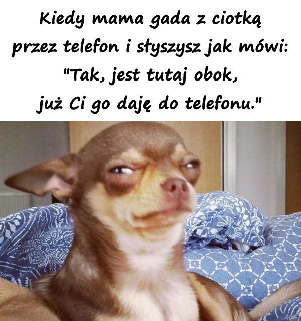 Kiedy mama gada z ciotką przez telefon i słyszysz jak mówi