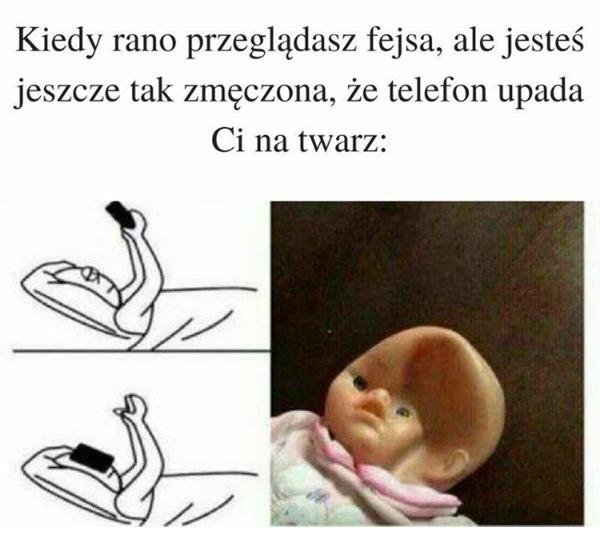 Kiedy rano przeglądasz fejsa, ale jesteś jeszcze tak